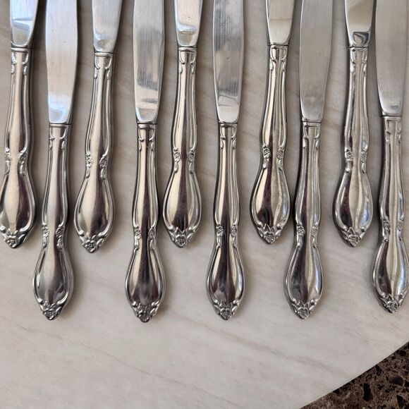 10pc ONEIDA Chatelaine Stainless Dinner Knife Set 8 1/2” Community Betty Crocker - Picture 5 of 8